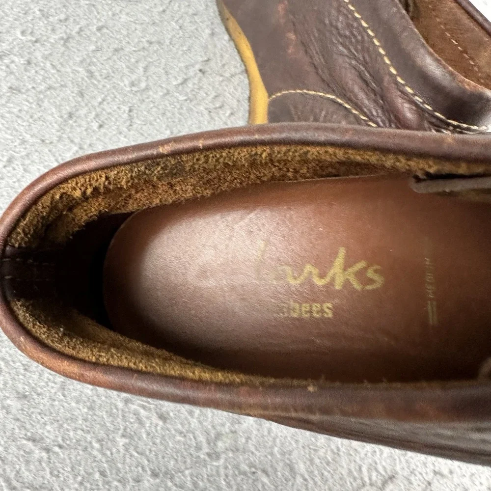 Clarks Originals Wallabee Boot Brown Leather Crepe Sole Mid‎ Cut Chukka US 8